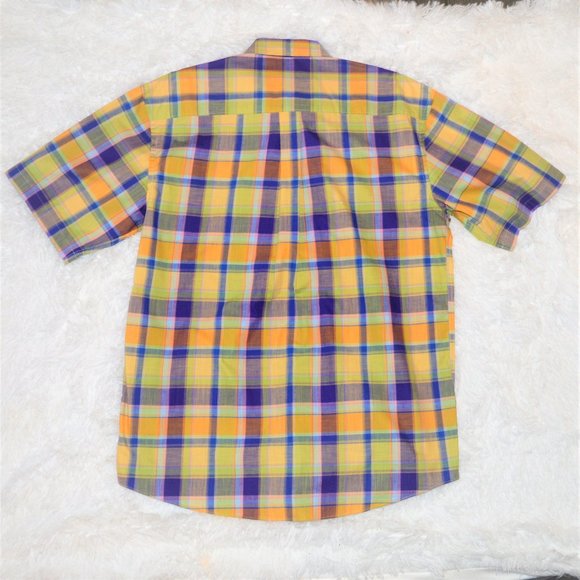Alan Flusser Plaid Checkered Lightweight Button-up Shirt Large - Picture 2 of 10